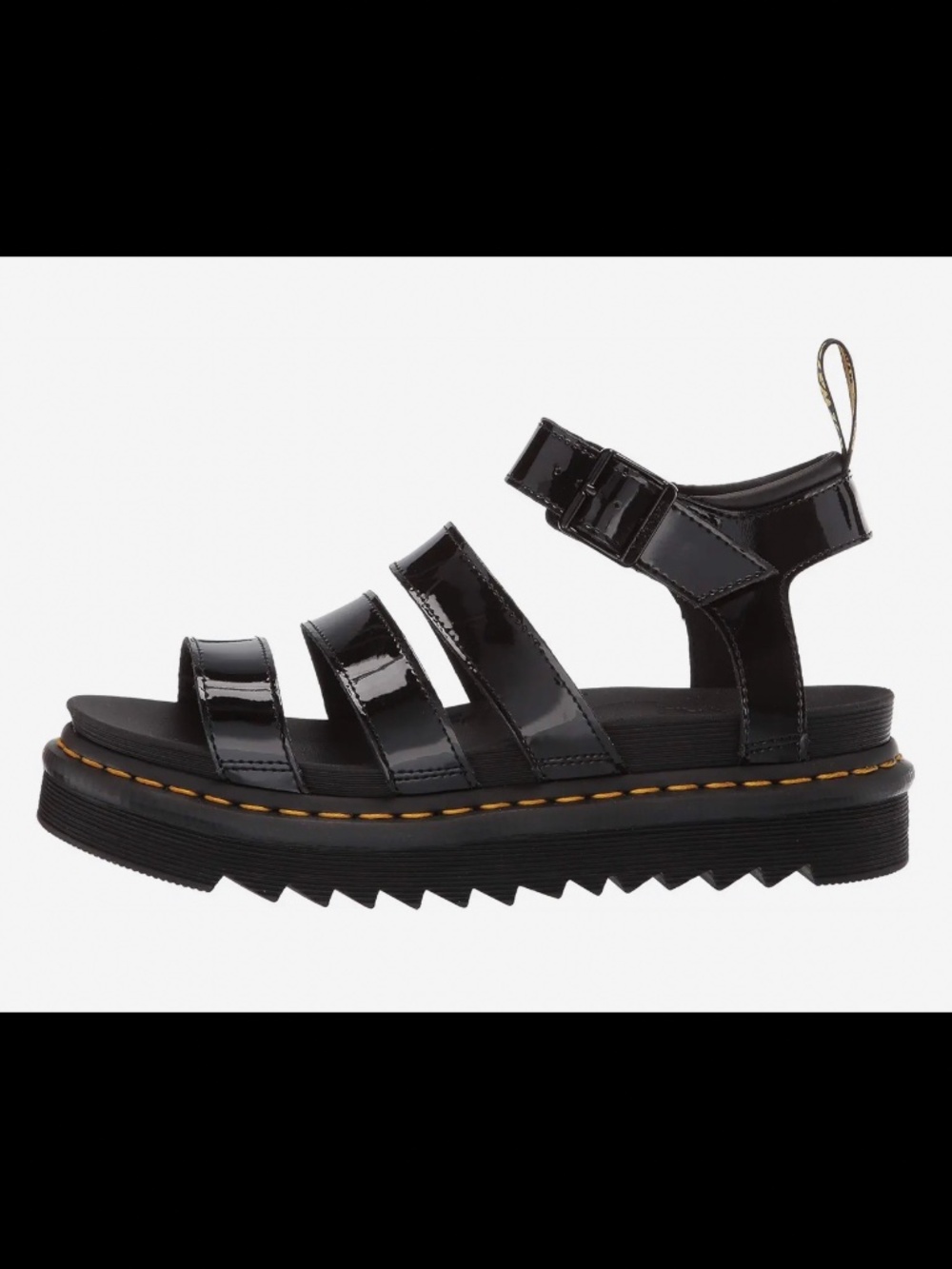 Dr. Martens Black Patent Blaire Sandals—Chunky Platform Doc Marten Sandals